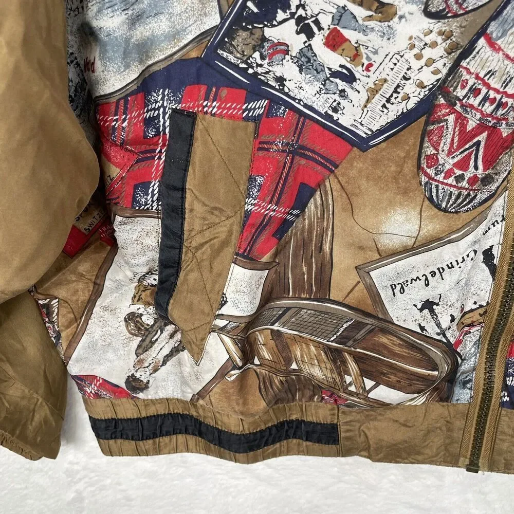 Vintage Studio Ray Track Jacket Womens Petite Med Silk Lined Switzerland Art - Picture 9 of 15